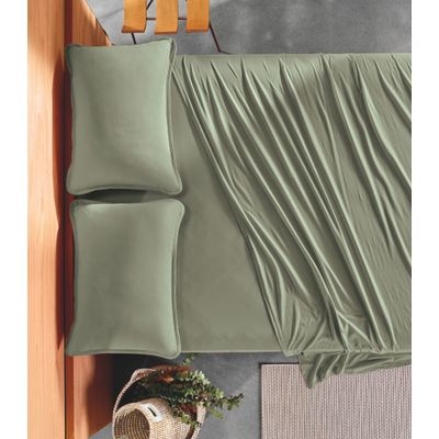 Jogo de Cama Simples Queen 3 Peças Altenburg Verde UN / Verde
