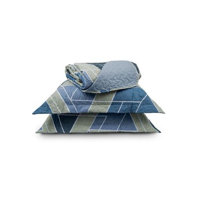 Kit Cobre Leito Matelassê Casal Appel Azul UN / Azul