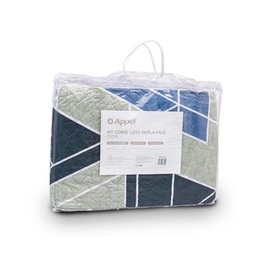 Kit Cobre Leito Matelassê Casal Appel Azul UN / Azul
