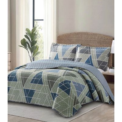 Kit Cobre Leito Matelassê Casal Appel Azul UN / Azul