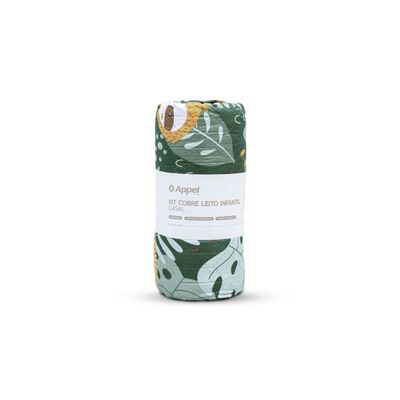 Kit Cobre Leito Casual Kids Casal Appel Verde UN / Verde