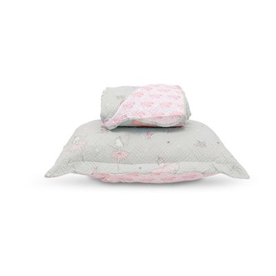 Kit Cobre Leito Casual Kids Solteiro Appel Cinza UN / Cinza