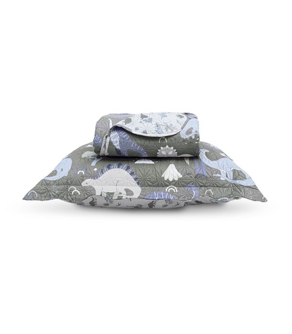 Kit Cobre Leito Casual Kids Solteiro Appel Cinza UN / Cinza
