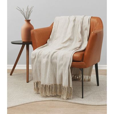 Manta Para Sofá 1,70m x 1,40m Rustica Adomes Branco UN / Branco