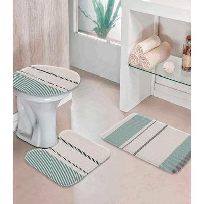 Jogo De Tapetes Para Banheiro Wevans Verde UN / Verde