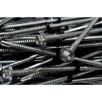 Parafuso Auto Brocante Zincado Para Telha Sanduiche - 12-14x3.1/4 - 5,5x83mm - 800 Peças