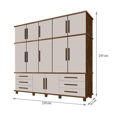 Guarda Roupa Casal Londres Malbec Off White ? Luapa Móveis