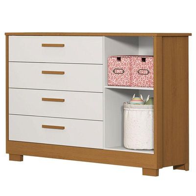 Berço Americano Danny E Cômoda Infantil Zaki Branco Acetinado Savana - Reller