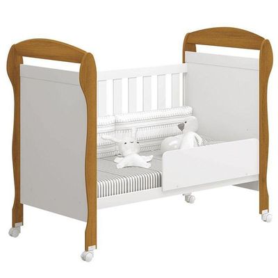 Berço Americano Danny E Cômoda Infantil Zaki Branco Acetinado Savana - Reller