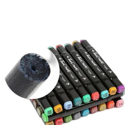 Conjunto De Canetas Marcador Permanente Ponta Dupla 48 Cores