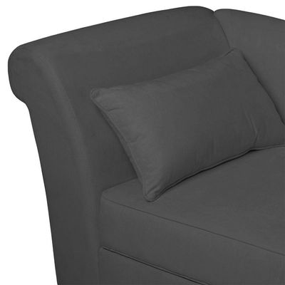 Recamier Diva França 1,60m Suede Grafite - Inova Decor