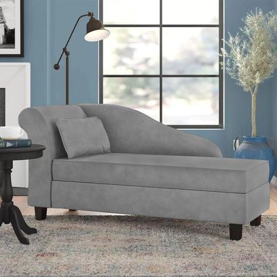 Recamier Diva França 1,40m Suede Cinza - Inova Decor