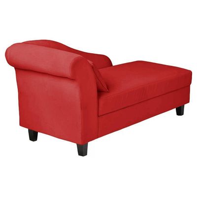 Recamier Diva França 1,40m Suede Vermelho - Inova Decor
