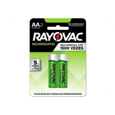 Pilha Recarregavel Eco Aa Com 2 1350mah 55802