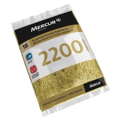 Elástico Super Amarelo N18 C/ 2200 Und - Mercur Amarelo