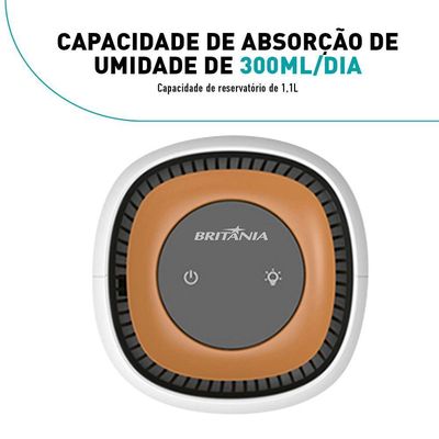 Desumidificador Britânia 900ml Antimofo Bivolt BDE01 Bivolt