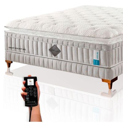 Colchão De Látex Qgel Com Cobre Box King 193x203cm