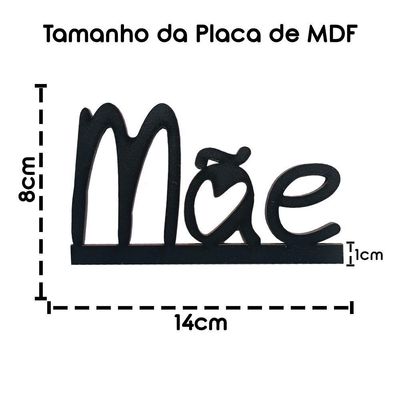 Frase Palavra De Mesa Em Mdf Com Base De Madeira De Pino Mãe