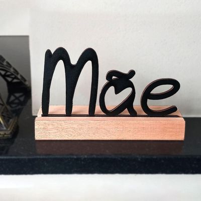 Frase Palavra De Mesa Em Mdf Com Base De Madeira De Pino Mãe