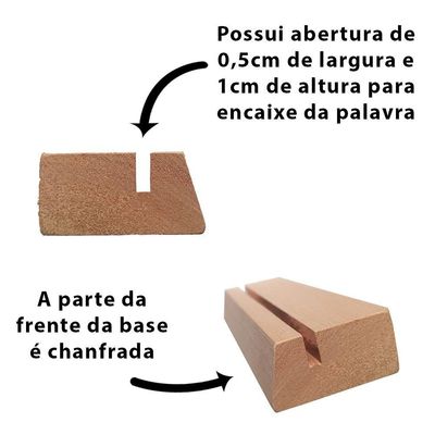 Frase Palavra De Mesa Em Mdf Com Base De Madeira De Pino Mãe