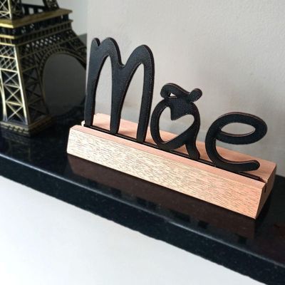 Frase Palavra De Mesa Em Mdf Com Base De Madeira De Pino Mãe