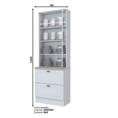 Cristaleira Americana Branco Hp – Henn