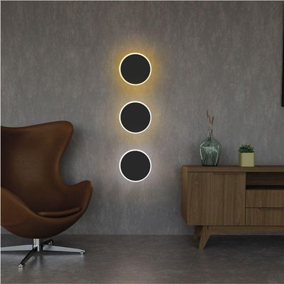 Arandela Moderno Led Taschibra Optic Circle 3 Em 1 Bivolt Preto