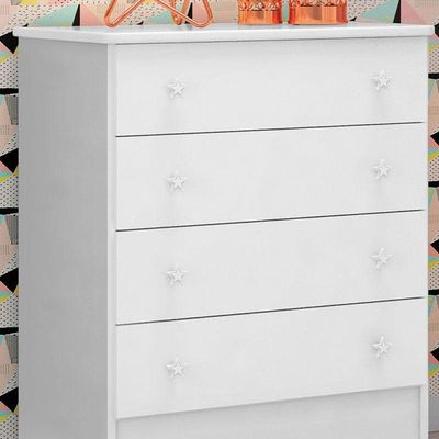 Cômoda Infantil 103 Doce Sonho Branco Brilho - Qmovi