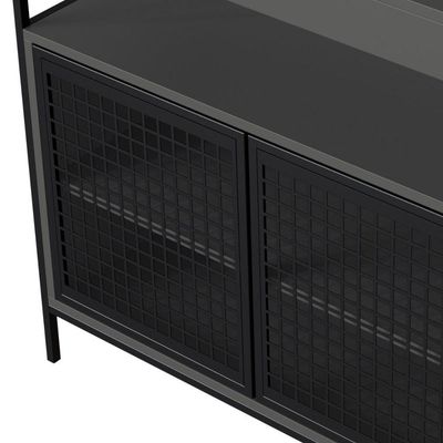Ármario Gabinete Para Banheiro Industrial Com Portas De Metal Sem Cuba Grafite