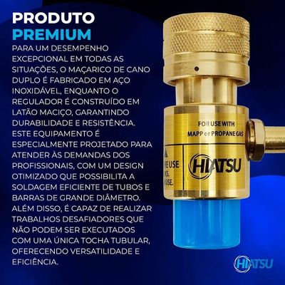Maçarico Portátil Bico Duplo +gás Map 1 Unidade