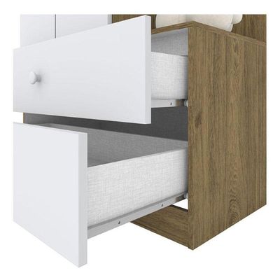 Guarda Roupa Infantil Labirinto 2 Portas Rústico Branco – Henn