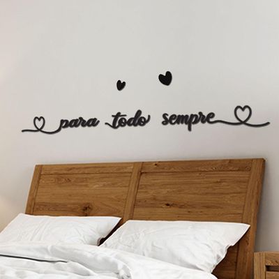Palavra Decorativa Mdf Corte Laser P/ Todo Sempre Preta