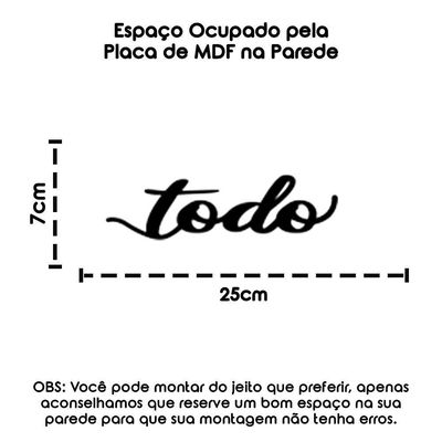 Palavra Decorativa Mdf Corte Laser P/ Todo Sempre Preta