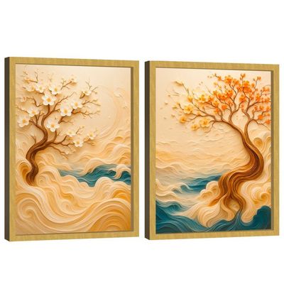 Quadro Decorativo Duo árvore Da Sabedoria 3d