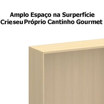 Bancada Para Cozinha Ilha Com Tampo Aurora Carvalho