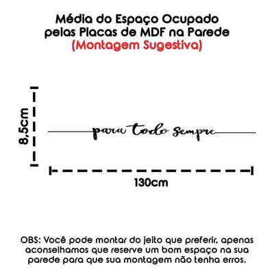 Palavra Decorativa Mdf Corte Laser Modelo 3 Preto