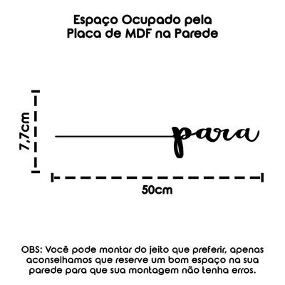Palavra Decorativa Mdf Corte Laser Modelo 3 Preto