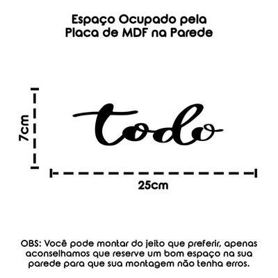 Palavra Decorativa Mdf Corte Laser Modelo 3 Preto