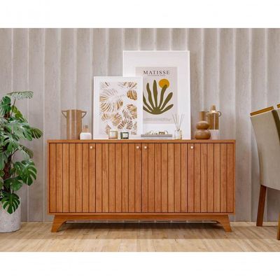 Buffet 4 Portas 100% Mdf Isa Cinamomo Cimol