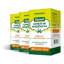 Kit 3 Cloresil (cloreto De Magnésio P.a) Maxinutri 100 Cápsulas