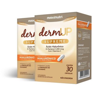 Kit 2 Dermup Supreme Hialurônico Maxinutri 30 Cápsulas