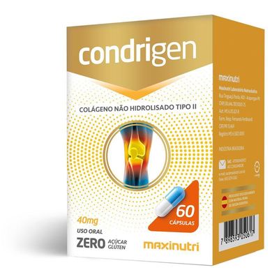 Kit 2 Condrigen Colágeno Tipo 2 Maxinutri 60 Cápsulas