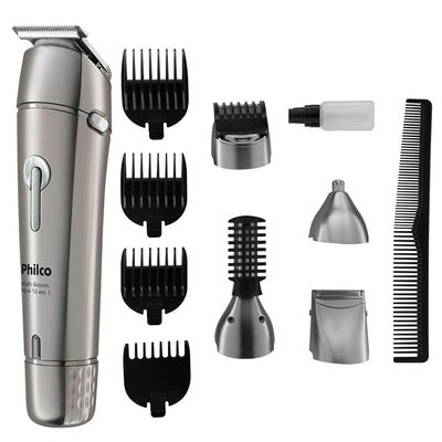 Aparador De Pelos Philco Multi Groom Aqua 12 Em 1 Pap03 Bivolt