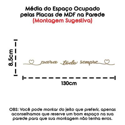 Palavra Decorativa Mdf Corte Laser P/ Todo Sempre Cru