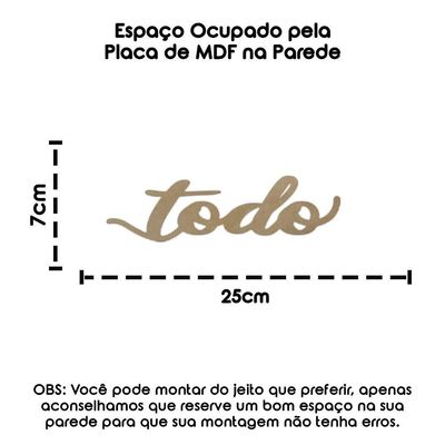 Palavra Decorativa Mdf Corte Laser P/ Todo Sempre Cru