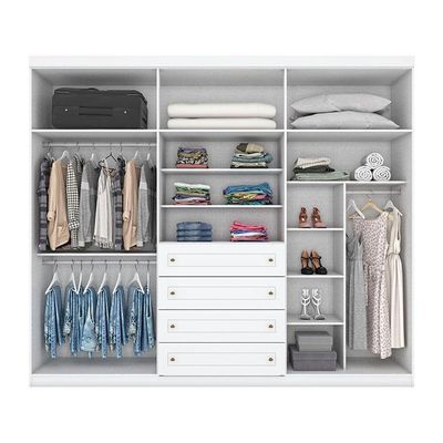 Cômoda E Guarda Roupa Casal 6 Portas Mississipi Branco Hp – Henn
