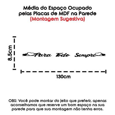 Palavra Decorativa Mdf Corte Laser Modelo 2 Preto
