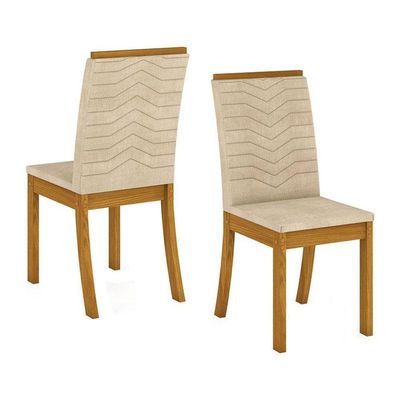 Cadeira Para Mesa De Jantar Isa Kit 04 Peças Linho – Henn