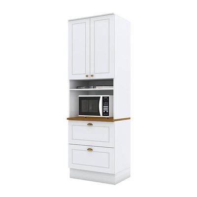 Torre Quente 1 Forno Nova York Branco Com Tampo Nature – Henn