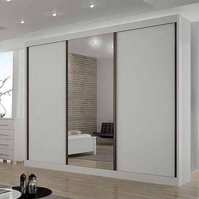 Guarda Roupa 6 Gavetas San Marino Premium Com Espelho Branco – Leifer Móveis